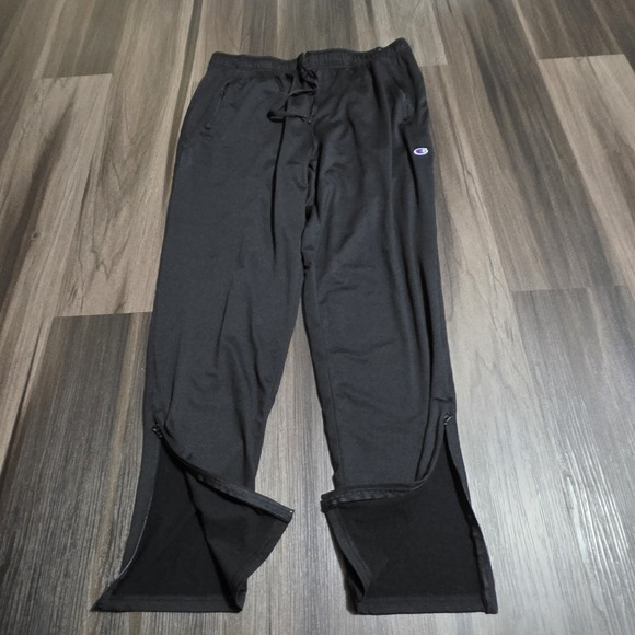 Champion Other - Champion Men's Track Pants Size XL Black Ankle Zip Pockets Drawstring Athletic